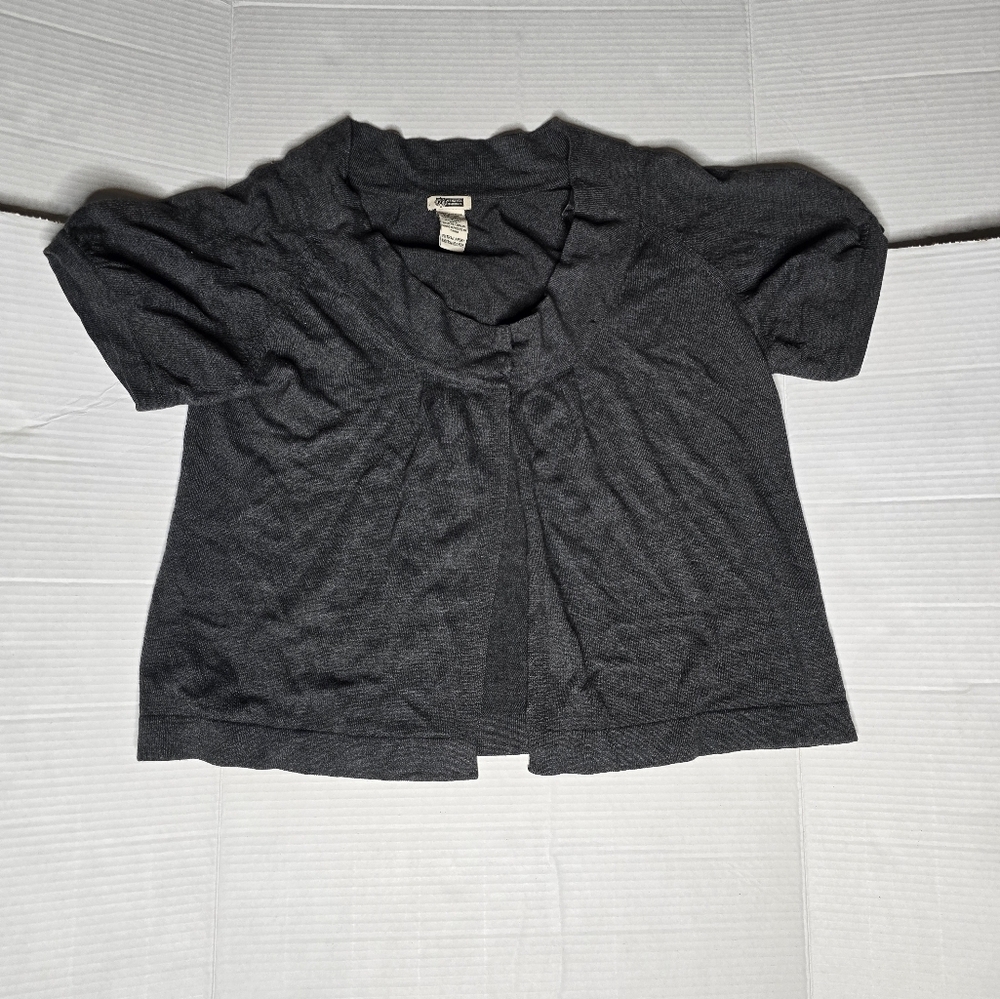 Route 66 Dark Gray Short Sleeve Cardigan
